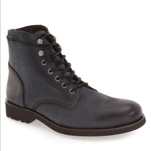 Wolverine Mens Clarence 6” Boots Vintage Black Leather Plain Toe